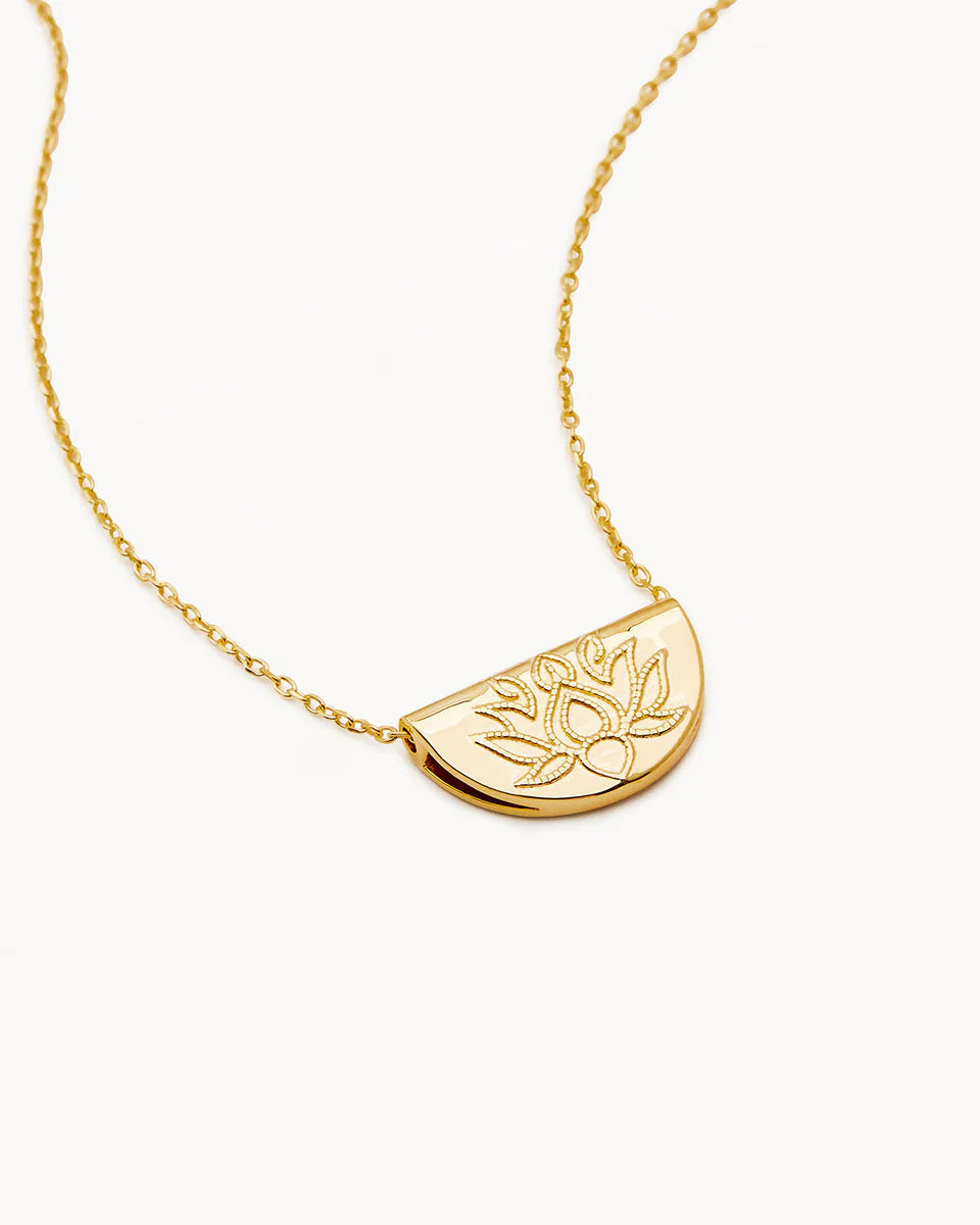 BY CHARLOTTE 18K Gold Vermeil Lotus Short Necklace