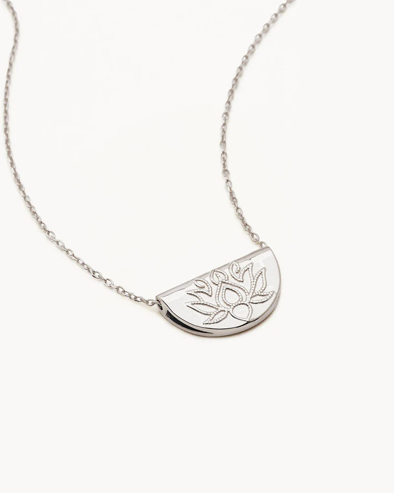 BY CHARLOTTE Silver  Lotus Short Necklace