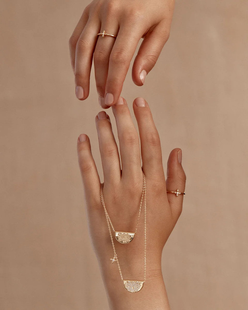 BY CHARLOTTE - Live in Light Lotus Necklace in Gold Vermeil