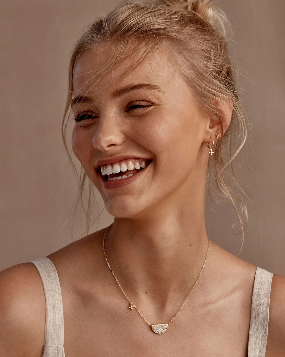BY CHARLOTTE - Live in Light Lotus Necklace in Gold Vermeil
