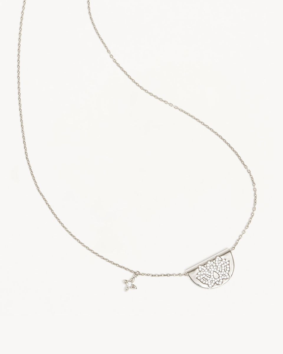 BY CHARLOTTE - Live in Light Lotus Sterling Silver Necklace