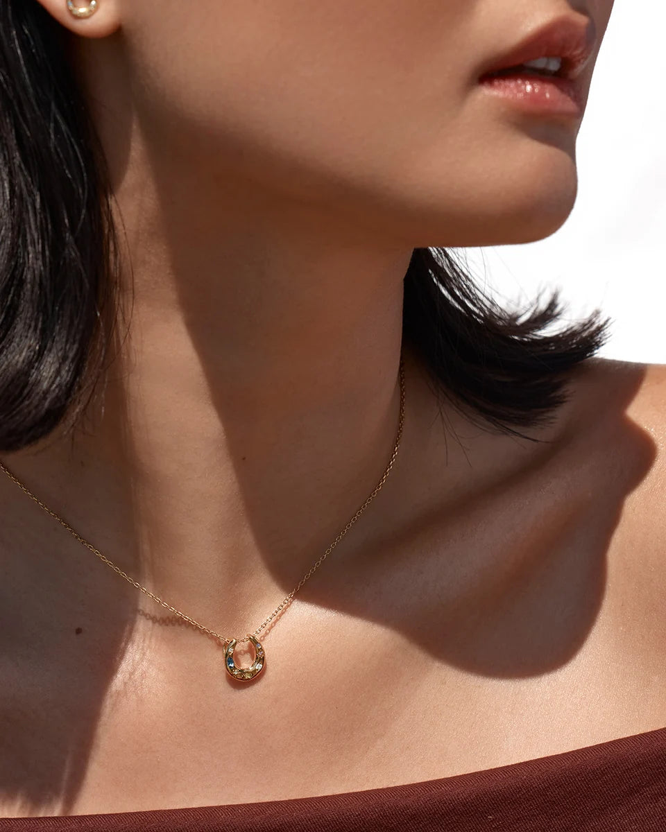 BY CHARLOTTE - Lucky Horseshoe Necklace in Gold Vermeil