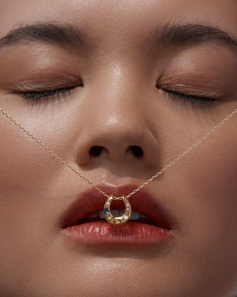 BY CHARLOTTE - Lucky Horseshoe Necklace in Gold Vermeil