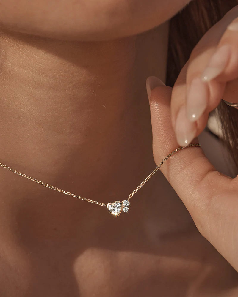 BY CHARLOTTE - Dream Lover Heart Necklace in Gold Vermeil