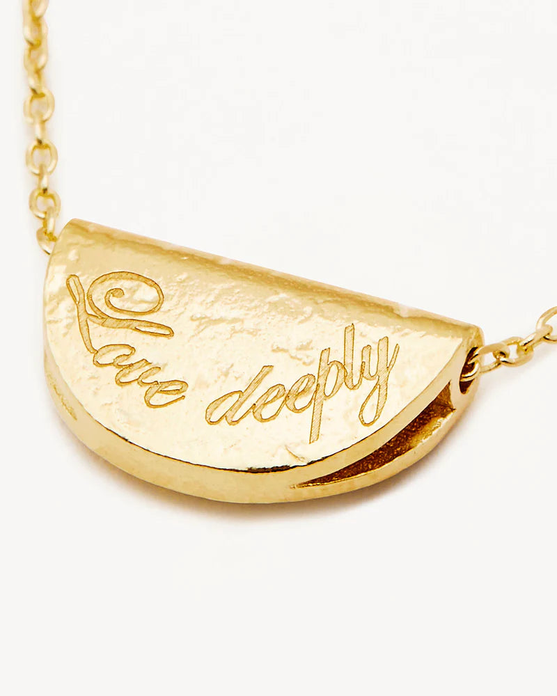 BY CHARLOTTE - Lotus June Birthstone Necklace in Gold Vermeil