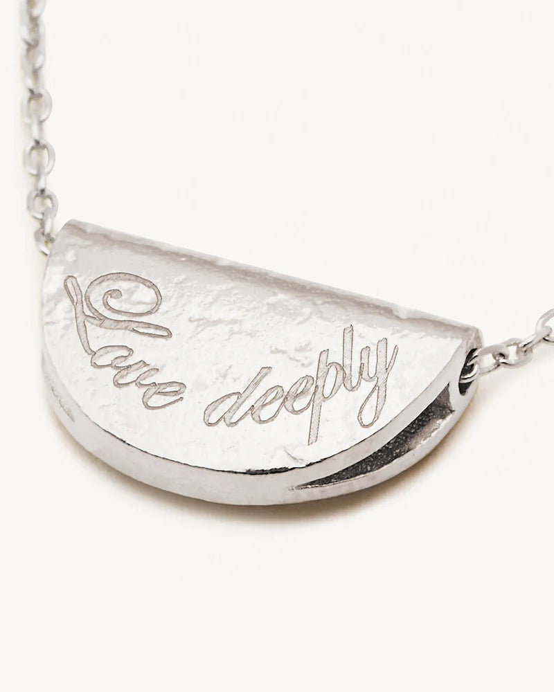 BY CHARLOTTE - Lotus June Birthstone Necklace in Silver