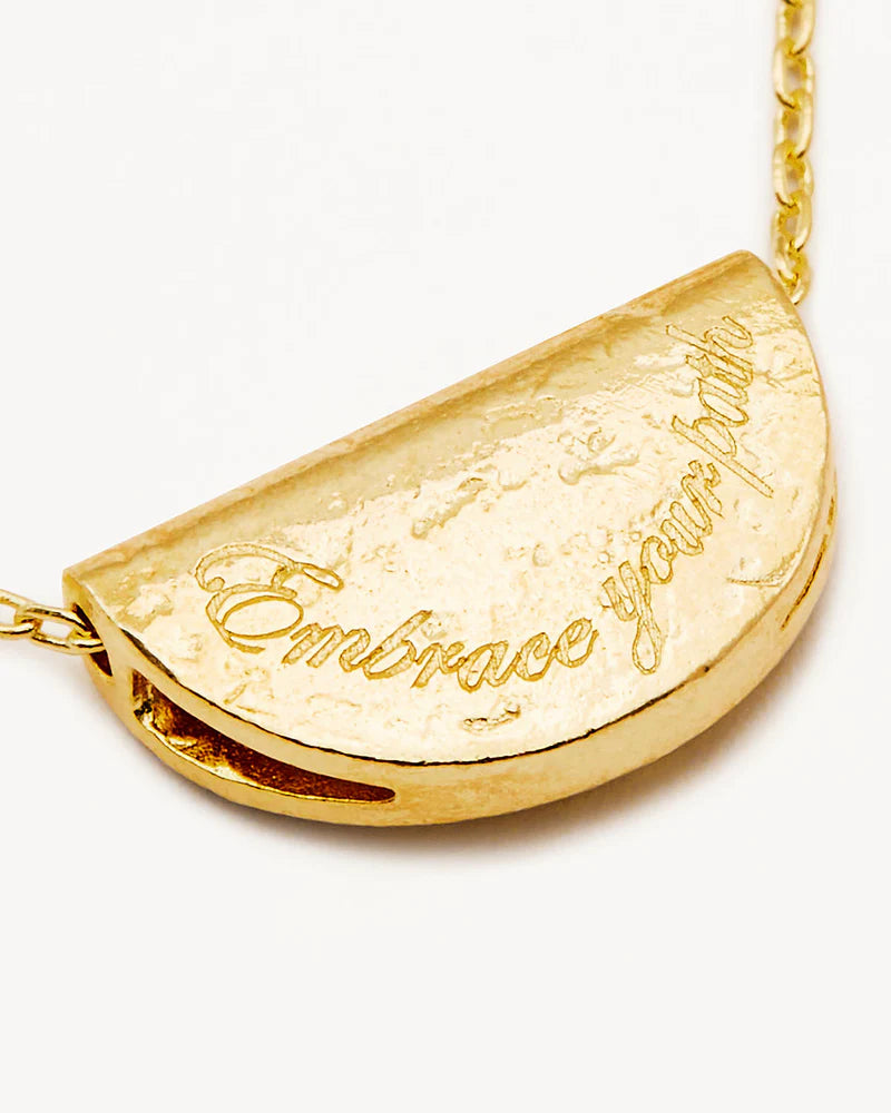 BY CHARLOTTE - Lotus July Birthstone Necklace in Gold Vermeil