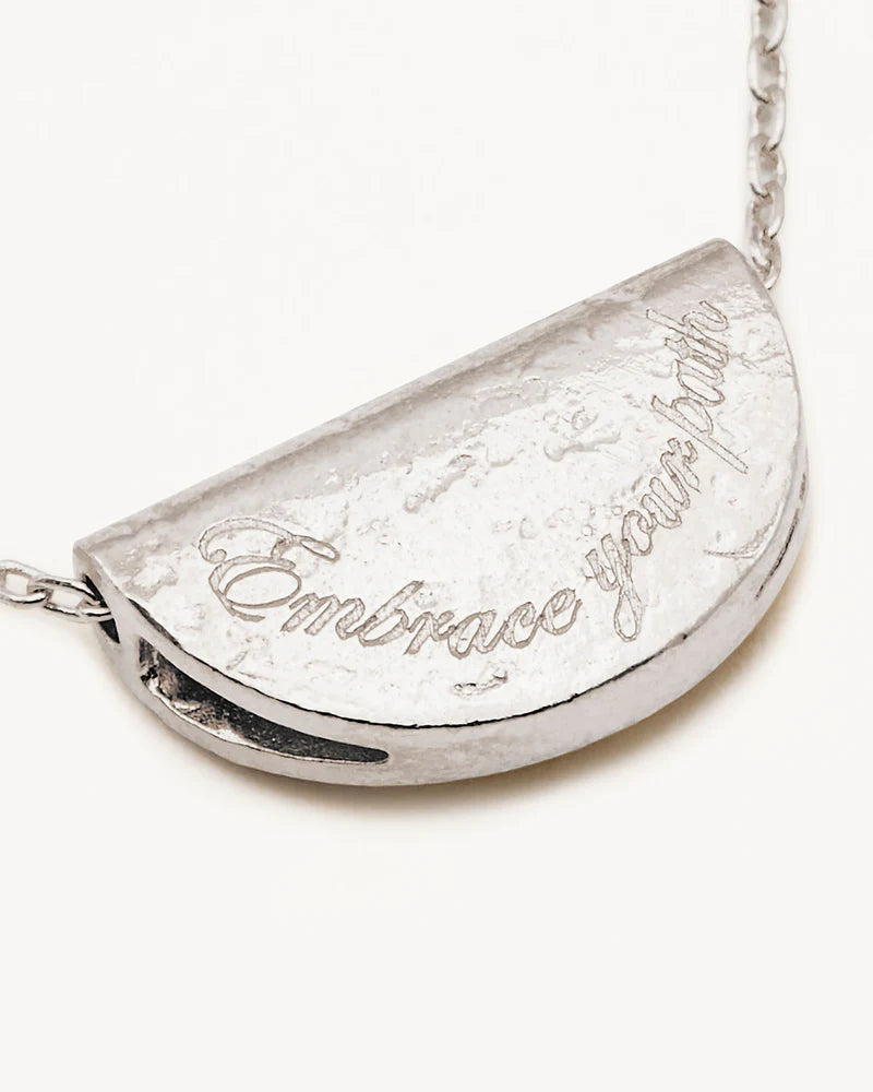 BY CHARLOTTE - Lotus July Birthstone Necklace in Sterling Silver
