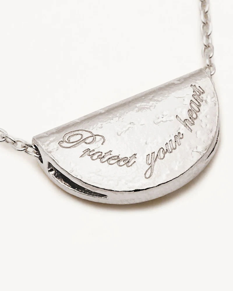 BY CHARLOTTE - Lotus August Birthstone Necklace in Silver