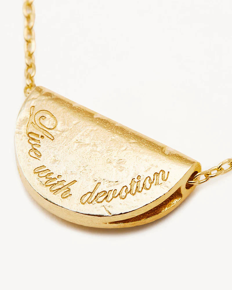 BY CHARLOTTE - Lotus September Birthstone Necklace Gold Vermeil