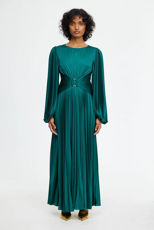 ACLER Norseman Midi Dress- myrtle green