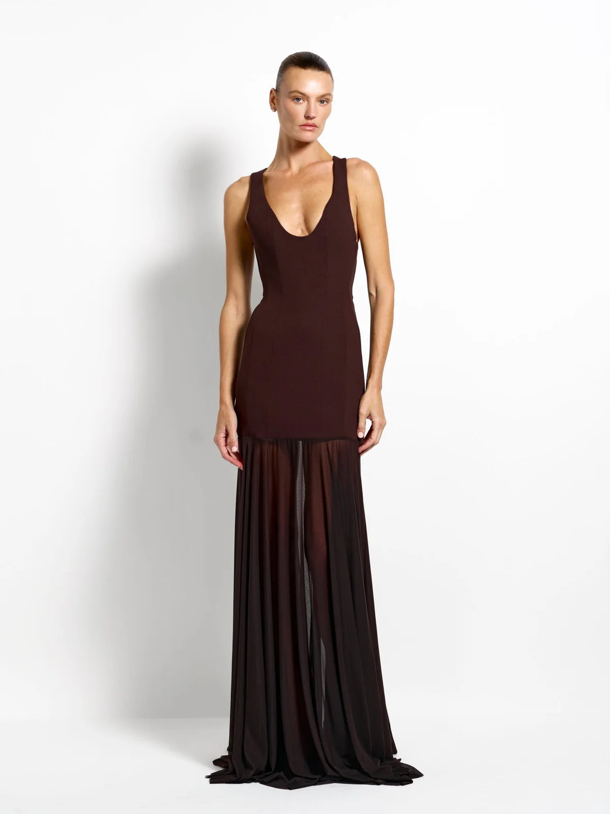 EFFIE KAT Odessa Gown Coffee