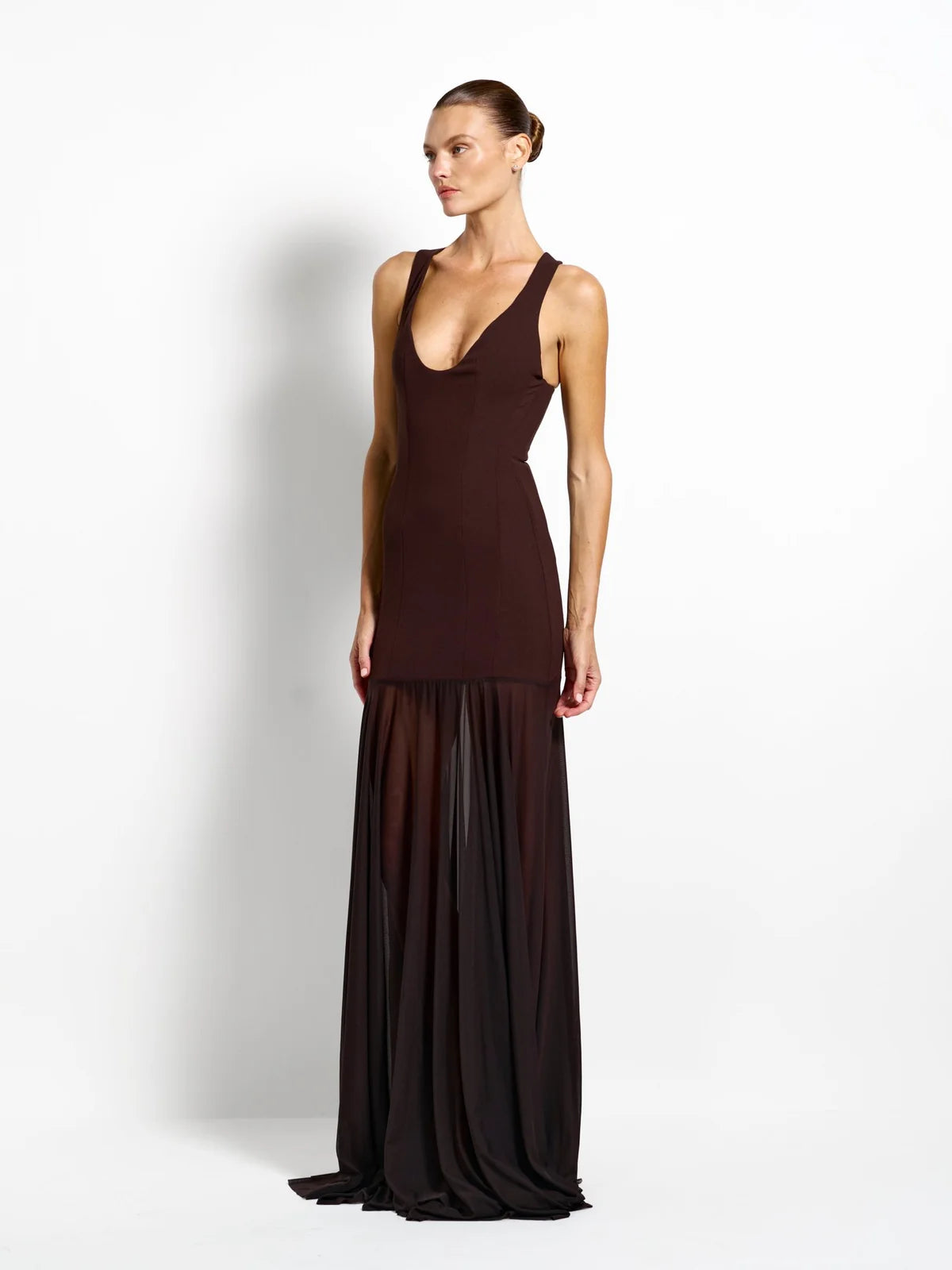 EFFIE KAT Odessa Gown Coffee