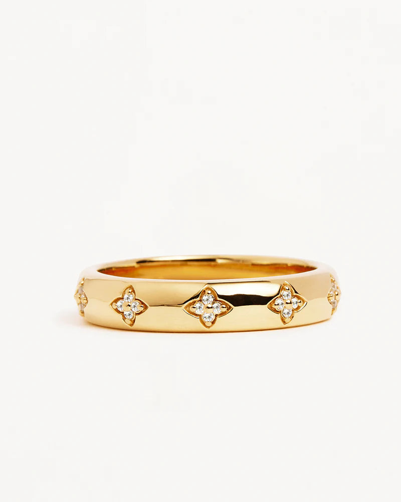 BY CHARLOTTE - Bloom With You Lotus Ring Gold Vermeil