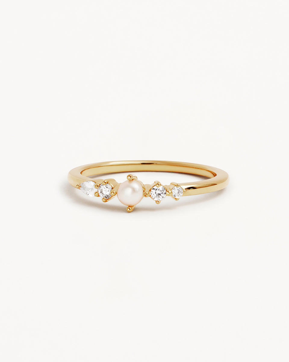 BY CHARLOTTE - Sea Foam Ring in Gold Vermeil