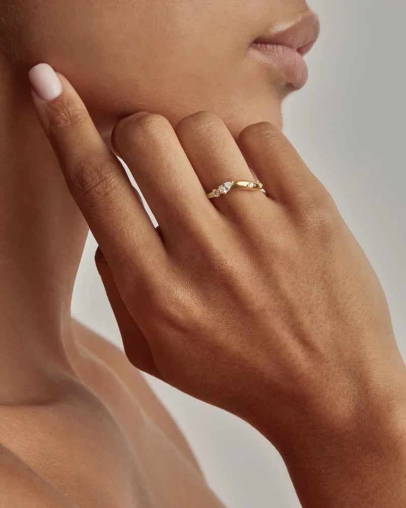 BY CHARLOTTE - Chasing Tides Ring in Gold Vermeil