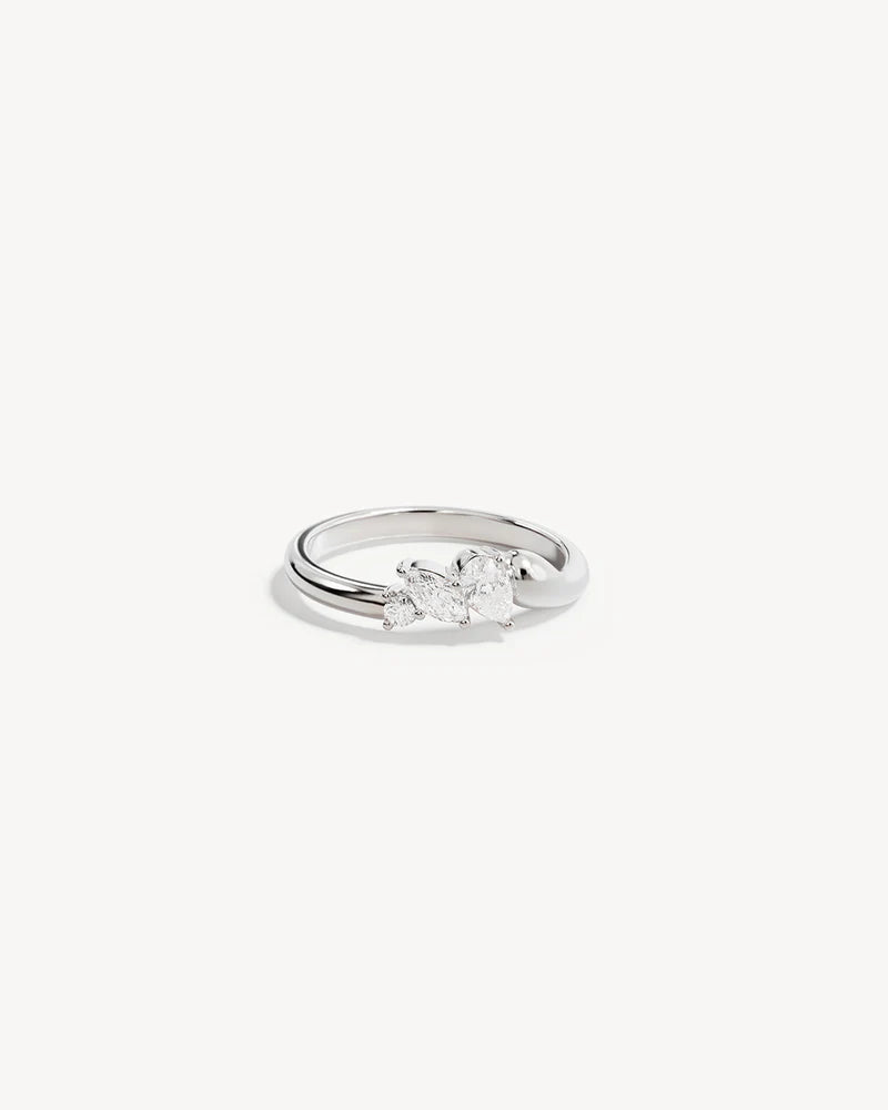BY CHARLOTTE - Crystal Wings Ring in Silver