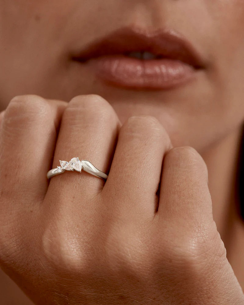 BY CHARLOTTE - Crystal Wings Ring in Silver