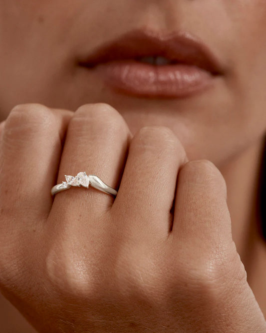 BY CHARLOTTE - Crystal Wings Ring in Silver