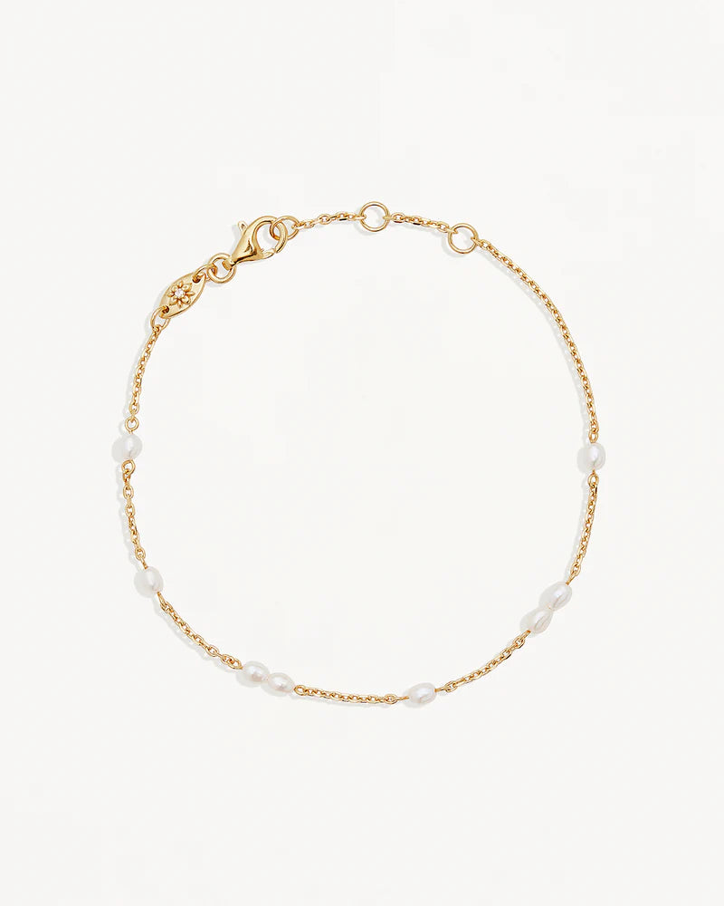 BY CHARLOTTE - Serene Dreams Pearl Bracelet in Gold Vermeil