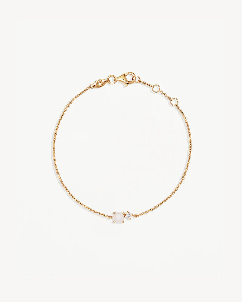 BY CHARLOTTE - Serenely Yours Pearl Bracelet in Gold Vermeil