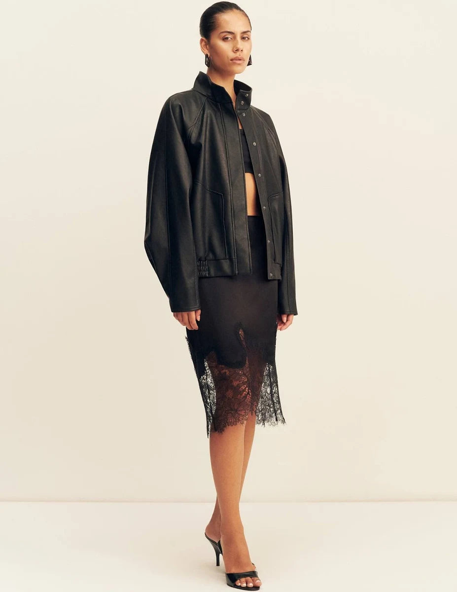 Shona Joy - Kenney Bomber Jacket IN BLACK
