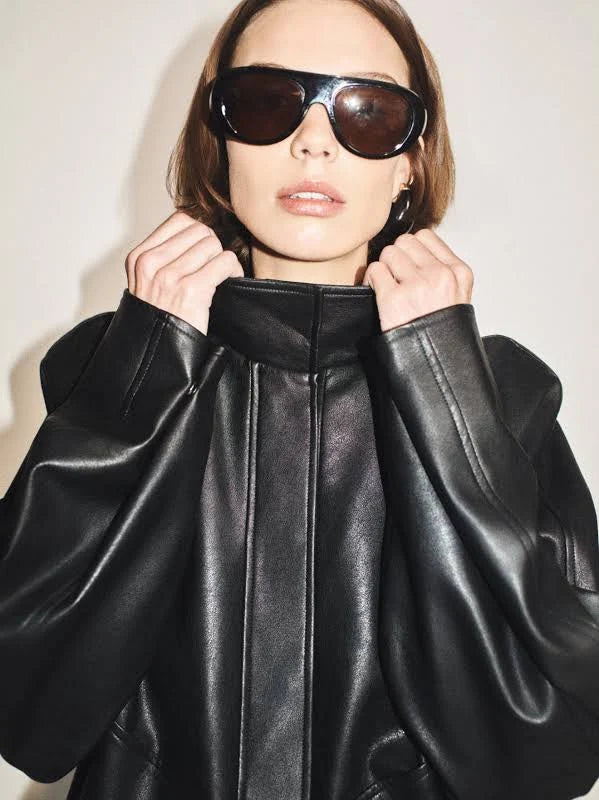 Shona Joy - Kenney Bomber Jacket IN BLACK