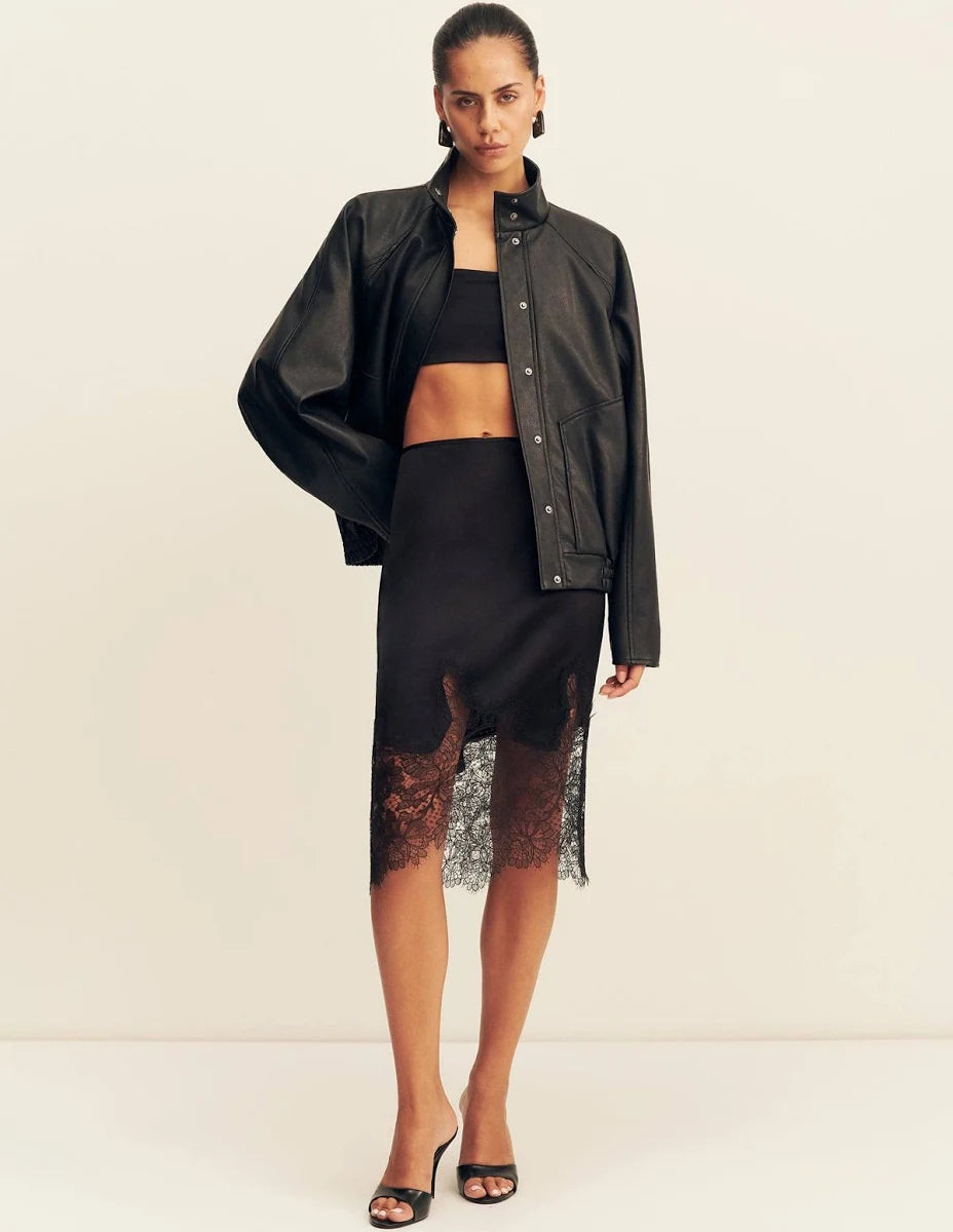 Shona Joy - Kenney Bomber Jacket IN BLACK