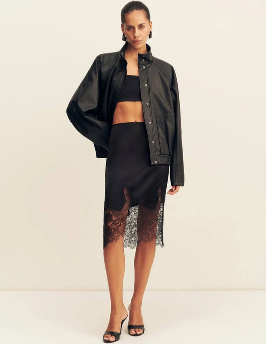 Shona Joy - Kenney Bomber Jacket IN BLACK