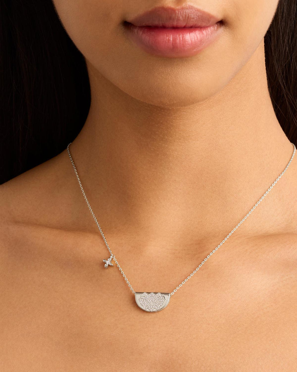 BY CHARLOTTE - Live in Light Lotus Sterling Silver Necklace