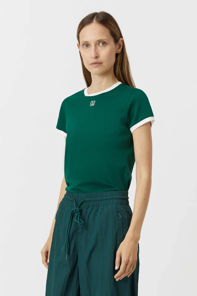 CAMILLA AND MARC Sofia Slim Fit Tee- green/white