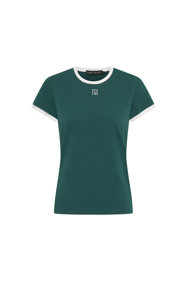 CAMILLA AND MARC Sofia Slim Fit Tee- green/white