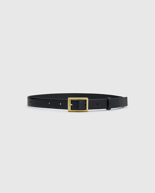 CAMILLA AND MARC - Sonny Croc Belt Black