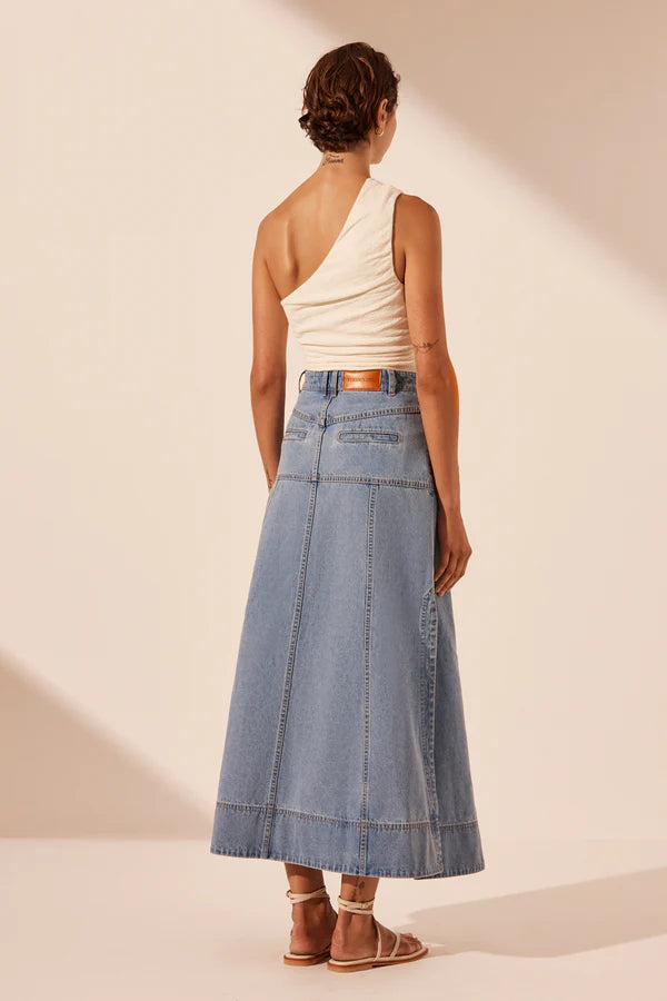 SHONA JOY Panelled Midi Skirt