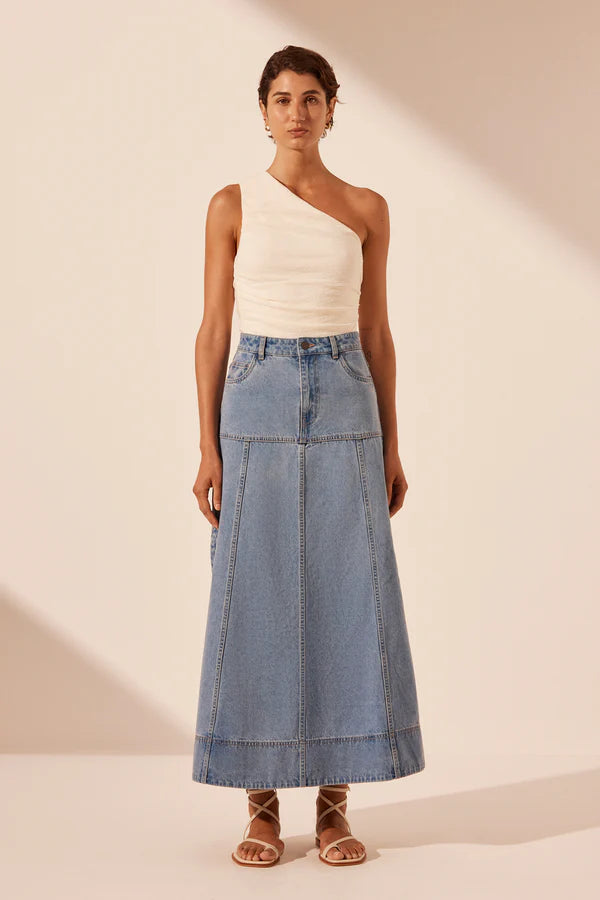 SHONA JOY Panelled Midi Skirt