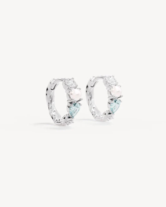 BY CHARLOTTE - Breathe in Stillness Hoops in Sterling Silver