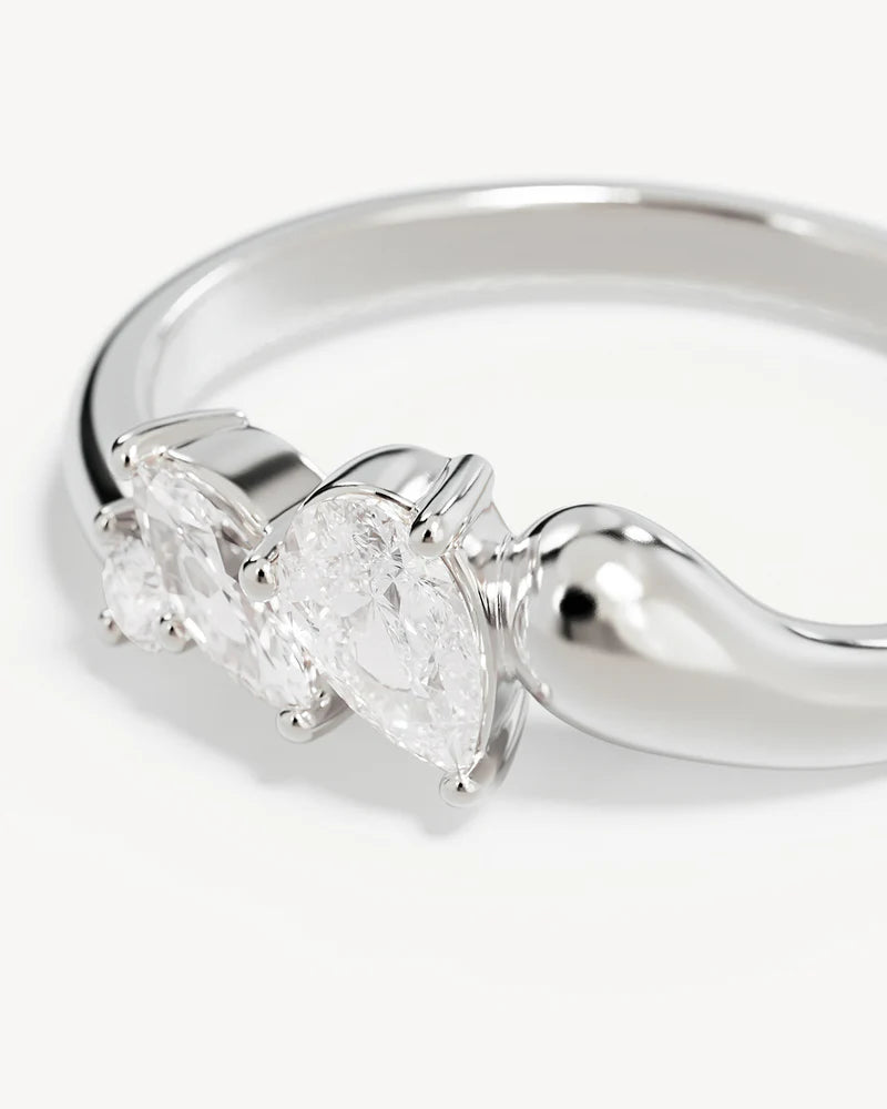 BY CHARLOTTE - Crystal Wings Ring in Silver