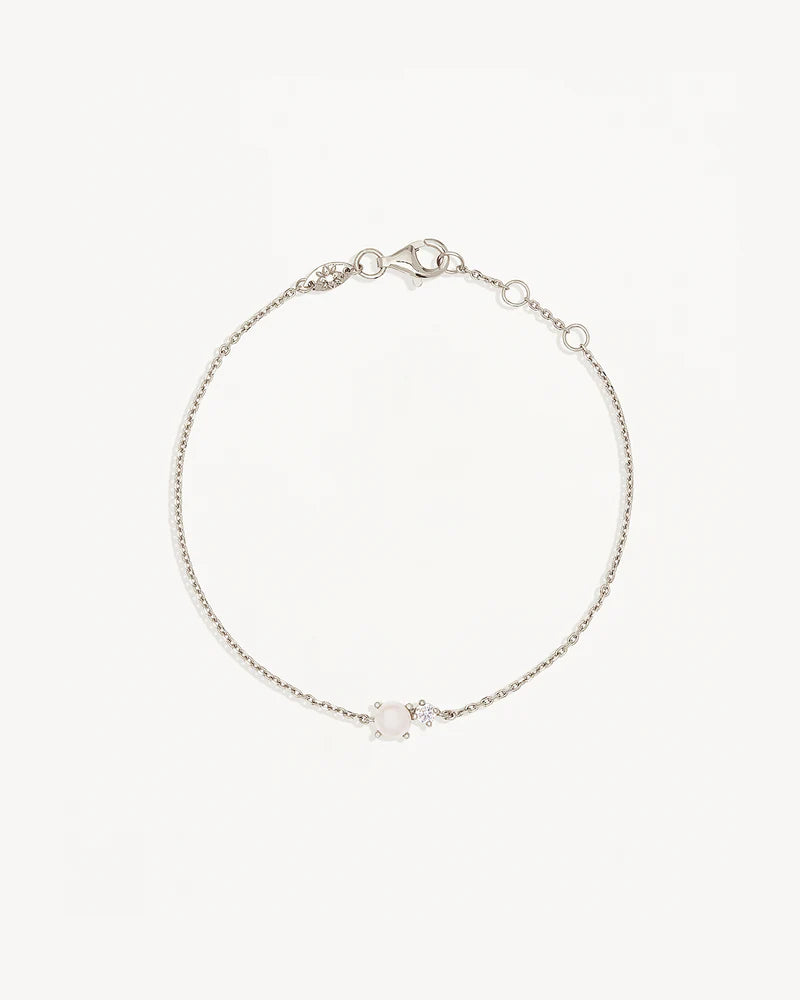 BY CHARLOTTE - Serenely Yours Pearl Bracelet in Sterling Silver