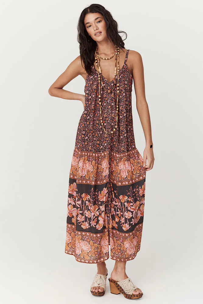 SPELL Love Jetty Strappy Maxi Dress- balmy nights