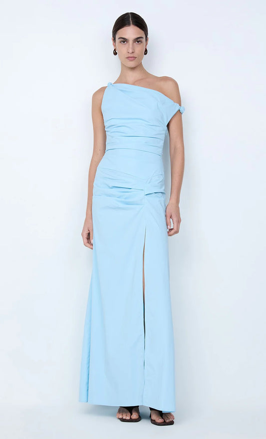 BEC + BRIDGE Lyana Asym Maxi Dress-skyblue