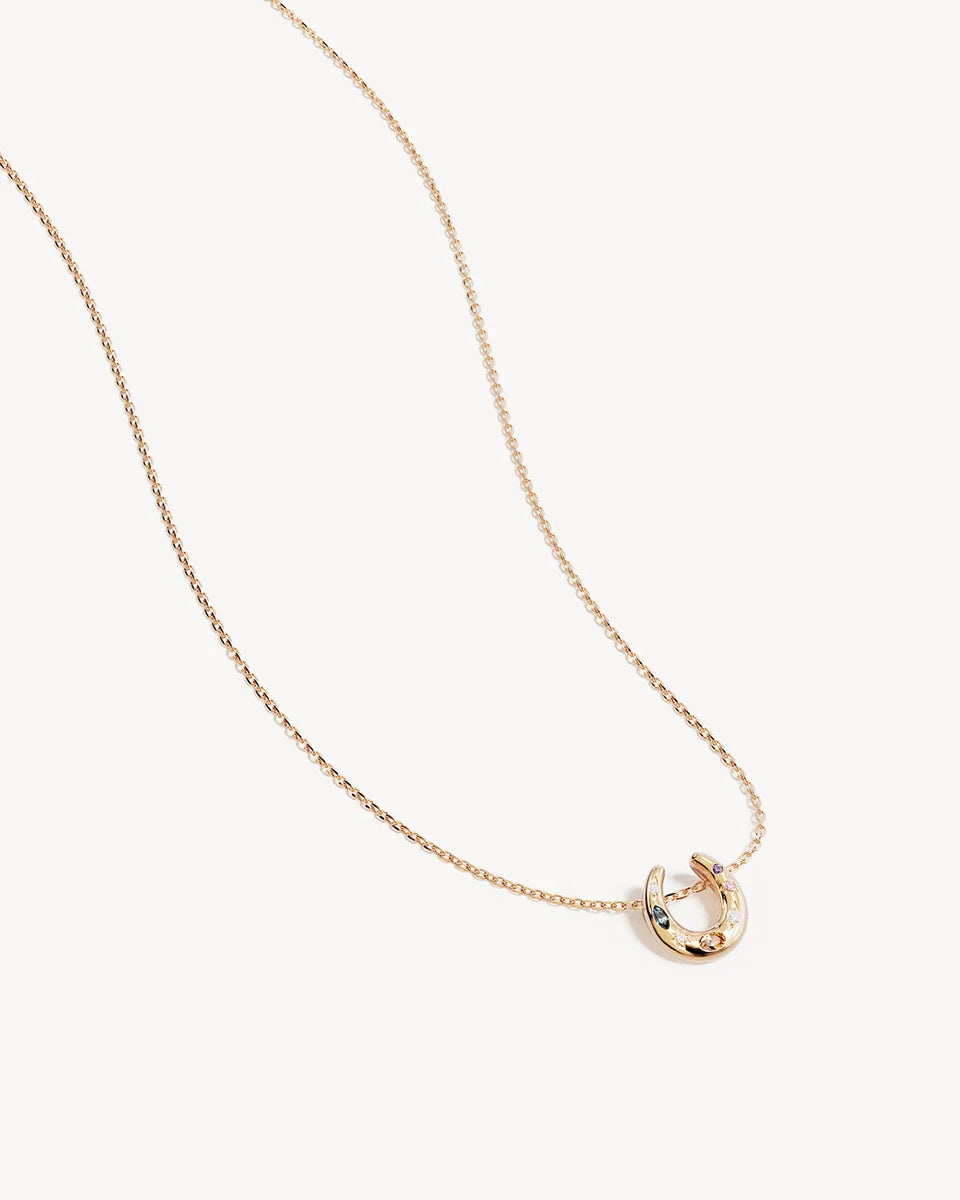 BY CHARLOTTE - Lucky Horseshoe Necklace in Gold Vermeil