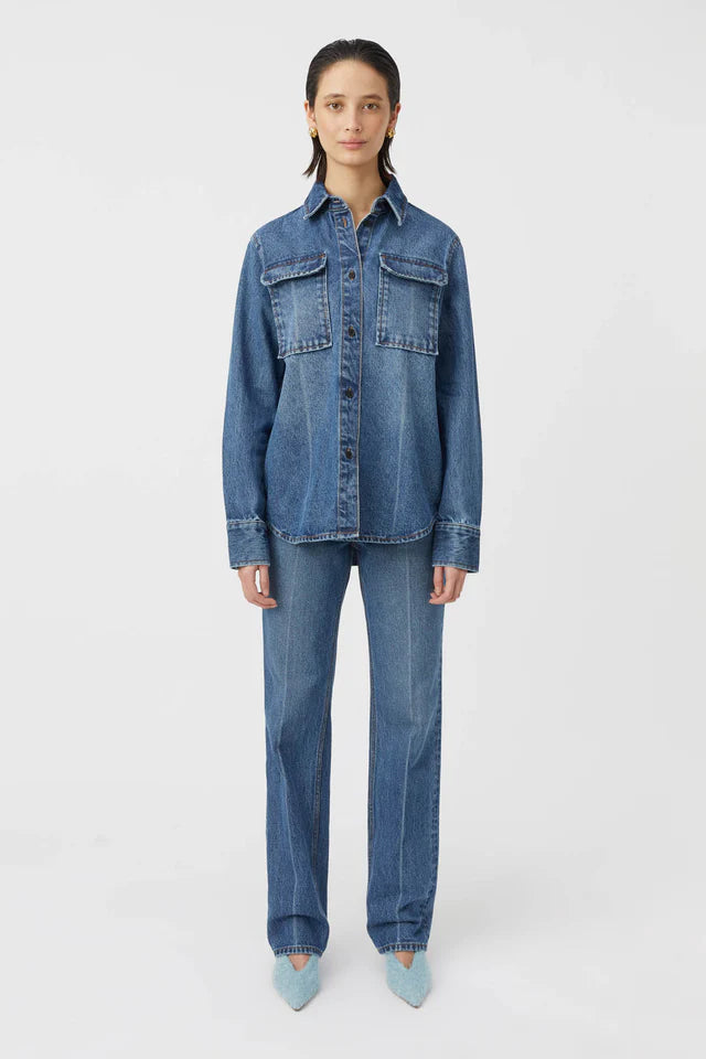 CAMILLA AND MARC Verona Denim Shirt-classic blue