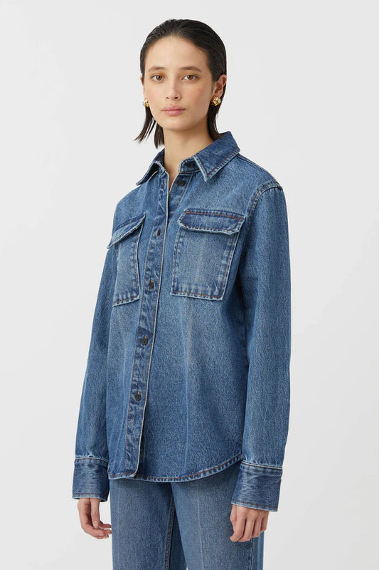 CAMILLA AND MARC Verona Denim Shirt-classic blue