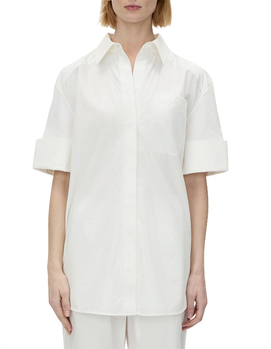 CAMILLA AND MARC Winslow Short Sleeve Shirt in Soft White