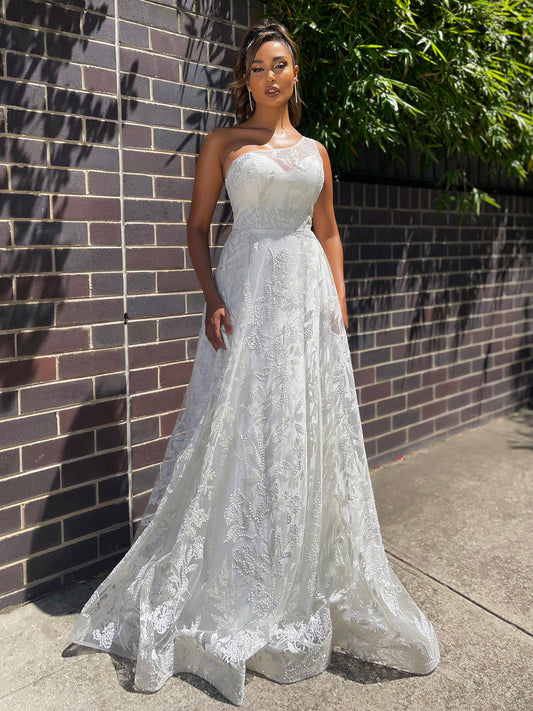J'ADORE JX5020 Michelle Gown in White