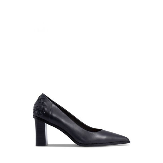 NUDE FOOTWEAR - Abigail Black Leather Heel