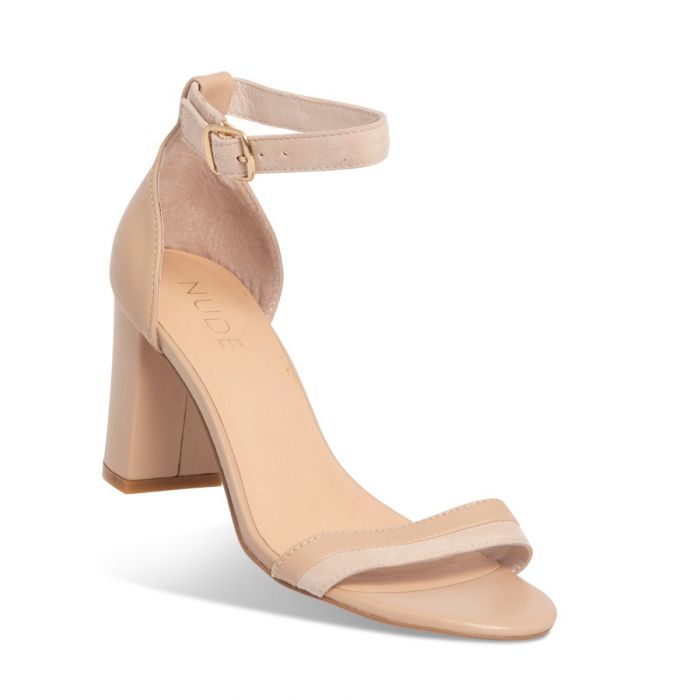 NUDE FOOTWEAR- Tiffany Heel Nude